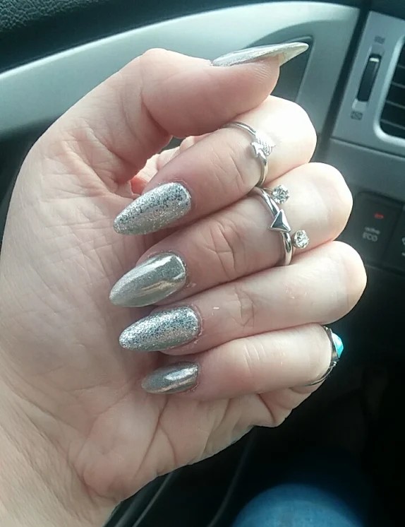 Beautiful acrylic nails done at Pro Nails Sallisaw
