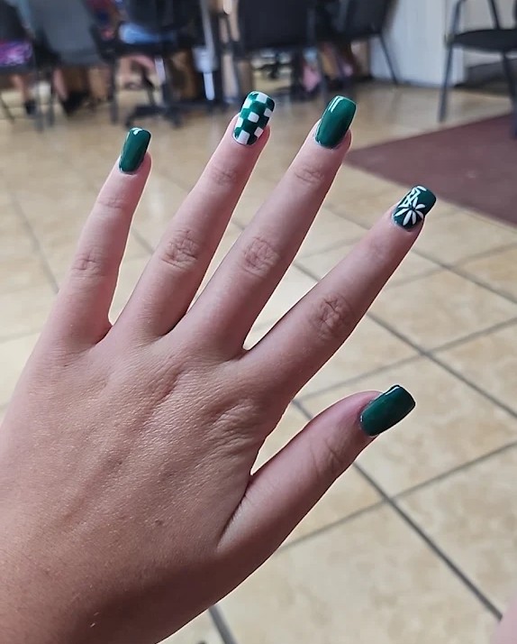 Beautiful acrylic nails done at Pro Nails Sallisaw
