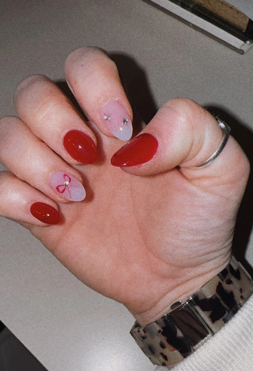 Sparkling rhinestone nail art at Pro Nails Sallisaw Oklahoma