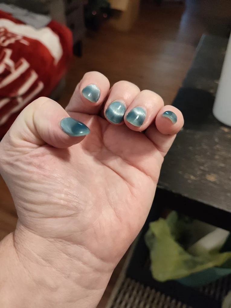 Happy customer with gel manicure at Pro Nails Sallisaw